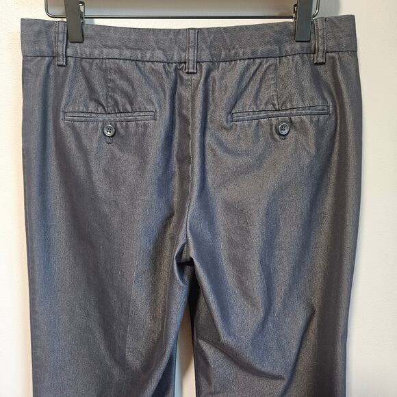 Vtg Express Editor Trouser Pants Womens 6 Dark Wash Stretch Denim Career Y2K - Picture 4 of 11